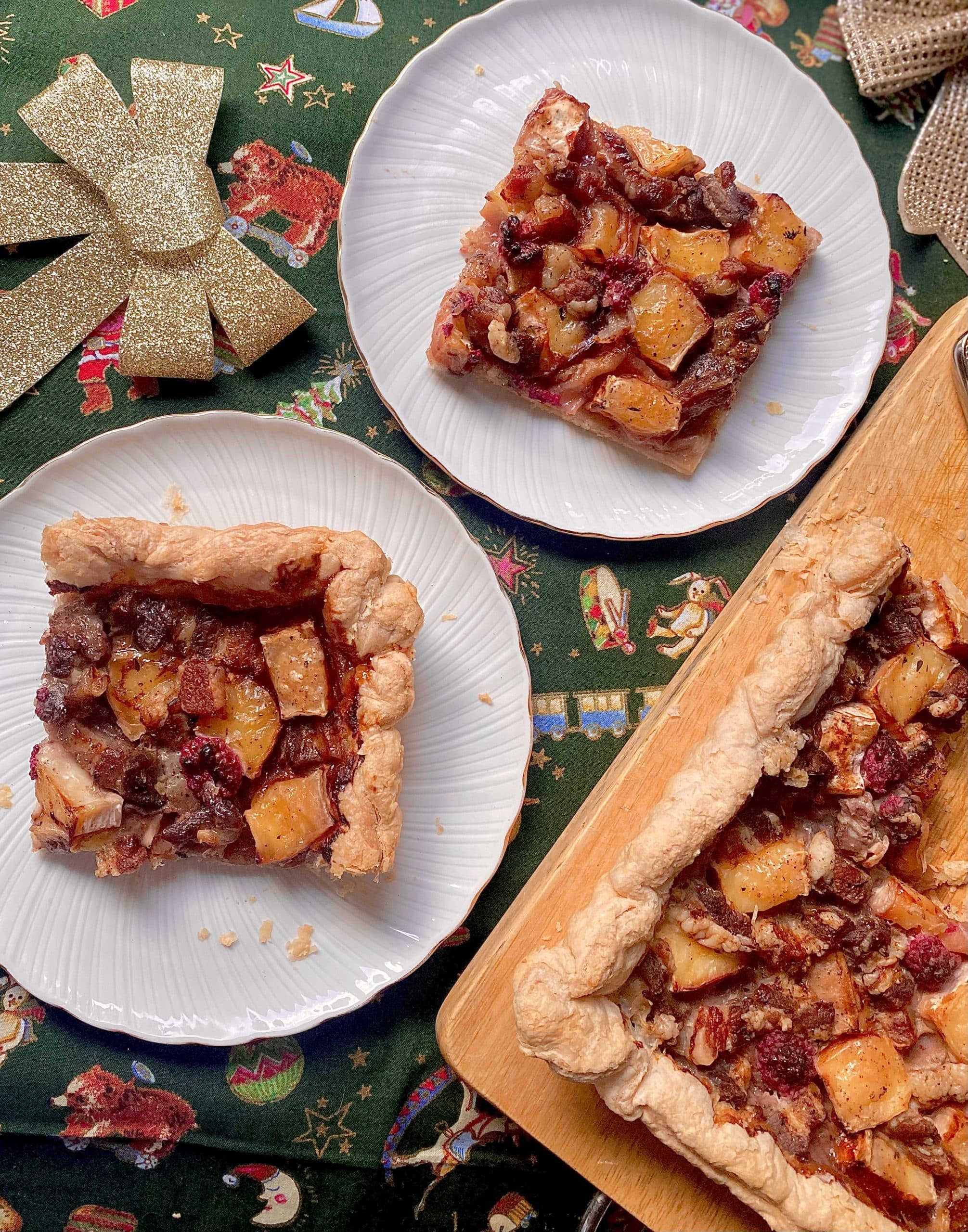 Τάρτα με πανσέτα, τυρί brie & raspberries